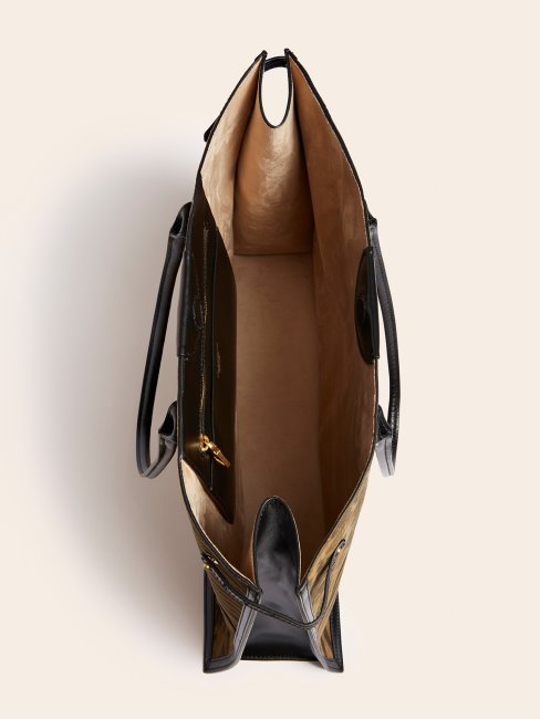 Shopper En Cuir Véritable Stilla Guess Animalier