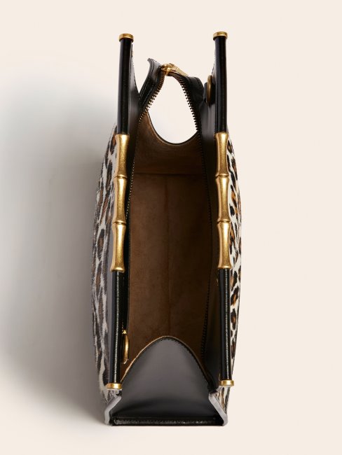 Animalier Guess Alia Shopper En Cuir Véritable