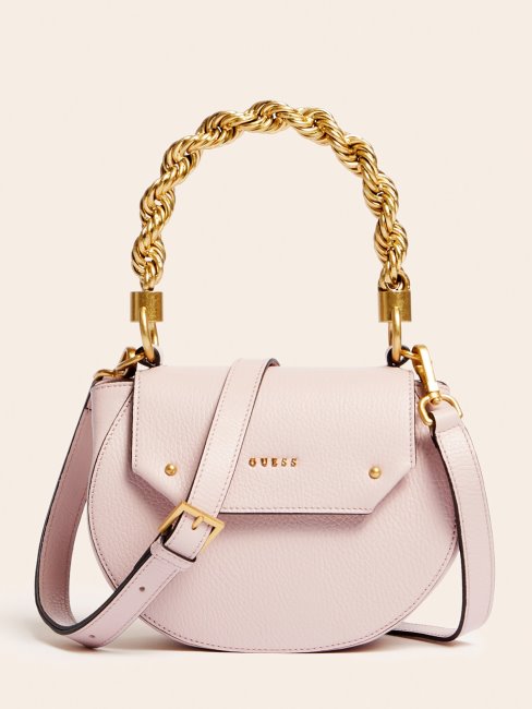 Mini Sac à Main Guess Rose En Cuir Véritable Aida