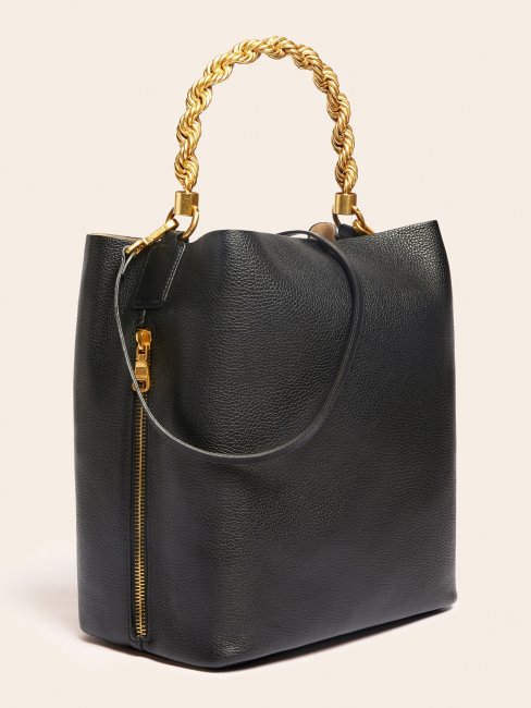 Sac à Main Guess Noir En Cuir Véritable Aida