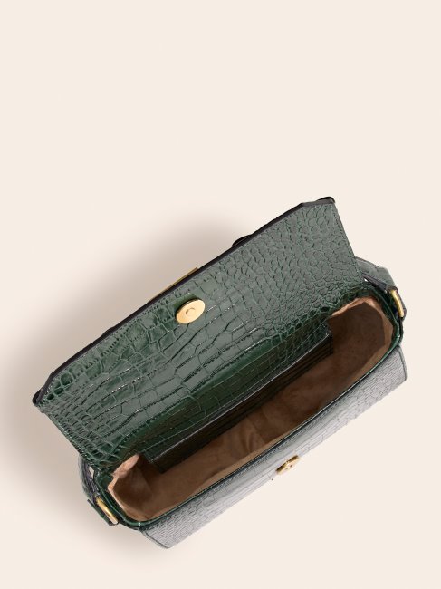 Guess Sac à Bandoulière Cristina Bleu En Cuir Véritable