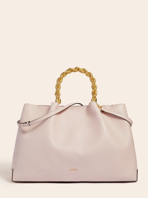 Sac à Main En Cuir Véritable Rose Guess Aida