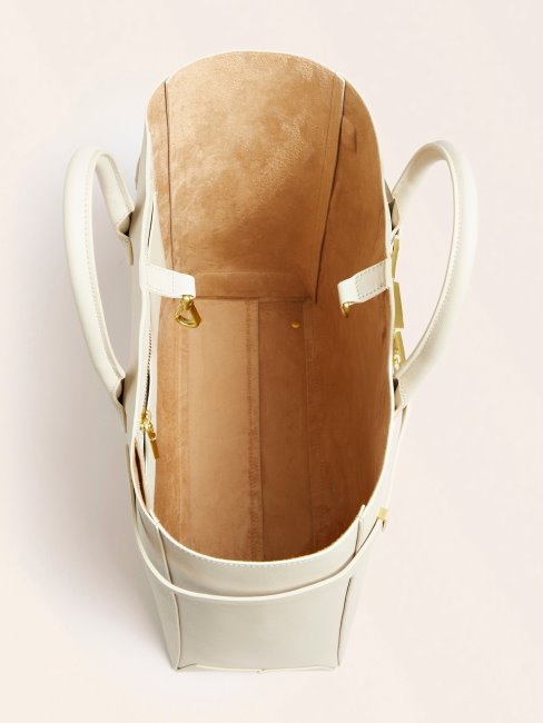 Guess Blanc Cristina Shopper En Cuir Véritable