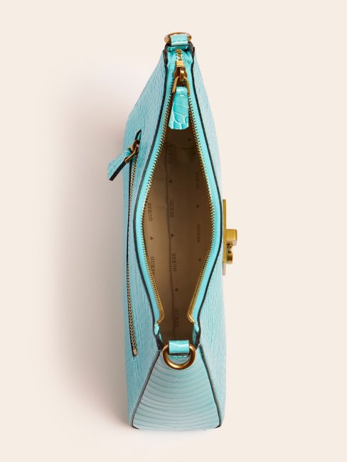 Hobo Guess Bleu Clair à Imprimé Croco Stephi