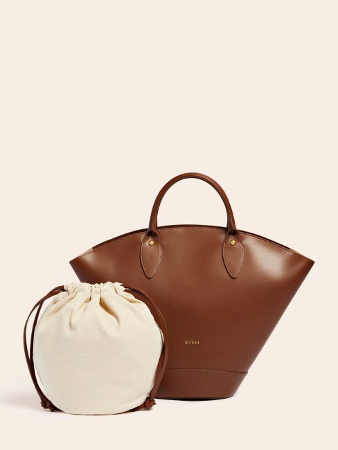 Jary Sac à Main En Cuir Véritable Marron Guess