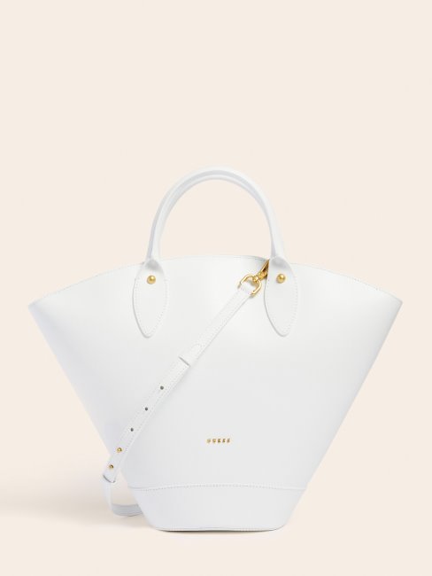Sac à Main Jary Blanc En Véritable Cuir Guess