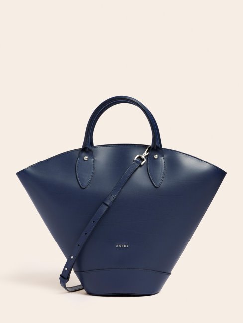 Jary Sac à Main En Cuir Véritable Bleu Guess