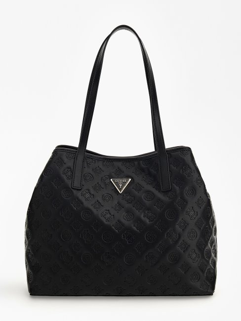 Sac Porté épaule Guess Vikky Noir à Logo 4g En Creux