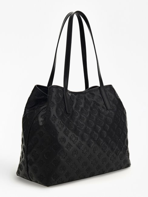 Sac Porté épaule Guess Vikky Noir à Logo 4g En Creux