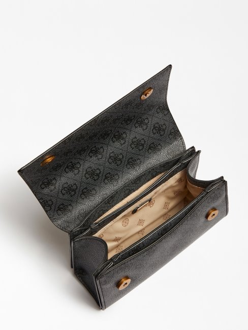 Mini Sac à Bandoulière Logo Alexie 4g Guess Gris