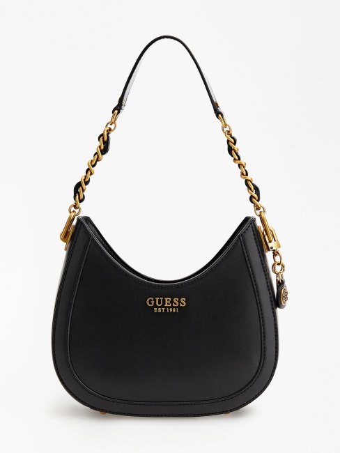 Mini Sac Hobo Guess Abey Noir Avec Poignée En Chaîne