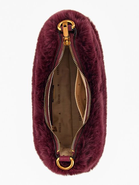 Sac Porté épaule En Fausse Fourrure Morada Rouge Guess