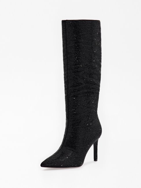 Bottes Hautes Dayton Détail Strass Noir Guess