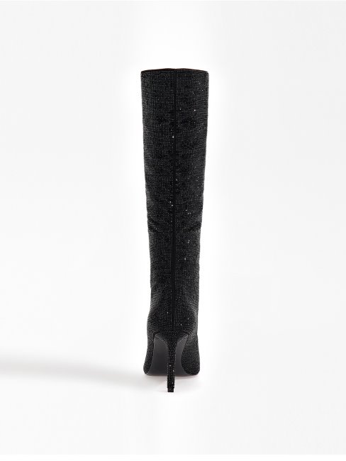 Bottes Hautes Dayton Détail Strass Noir Guess