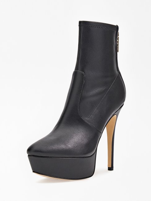 Bottines En Similicuir Noir Guess