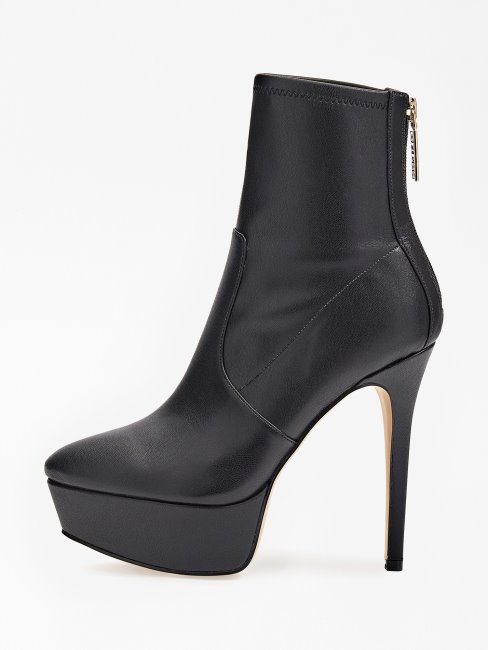 Bottines En Similicuir Noir Guess