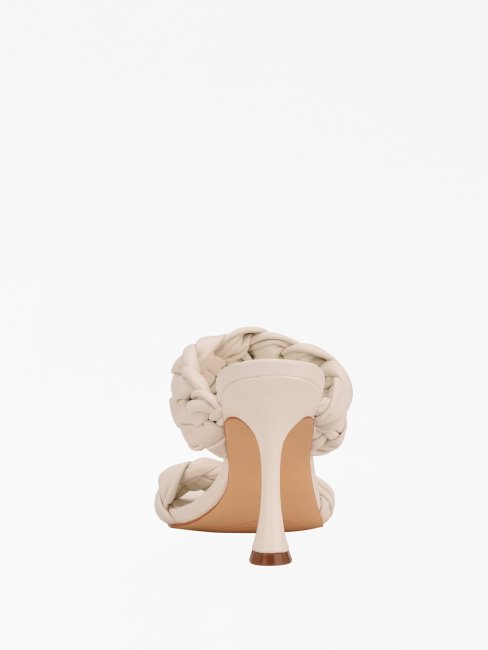 Guess Mules Harlie Blanches à Serres Tressées