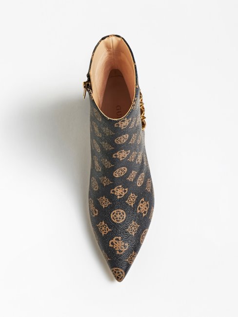 Hibah 4g Peony Logo Low Boot Marron Guess