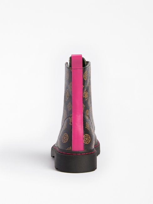 Guess Rambo 4g Pivoine Logo Bottes De Combat Marron
