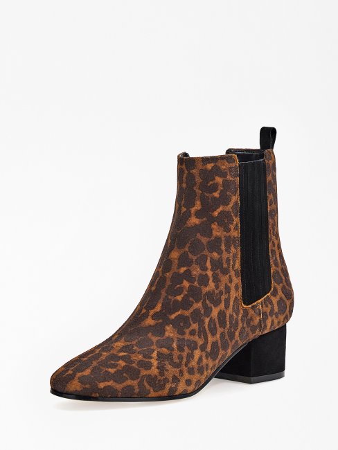 Bottines Safia Daim Animalier Deviner