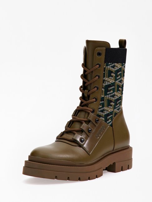 Bottes De Combat Odalis Avec Logo G Cube Guess Vert