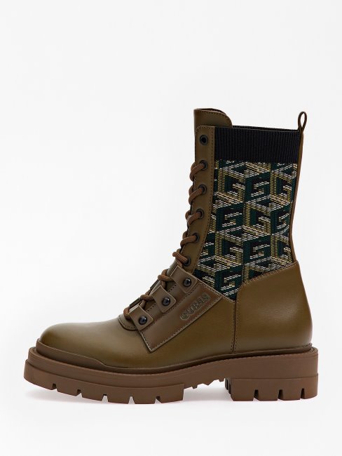 Bottes De Combat Odalis Avec Logo G Cube Guess Vert