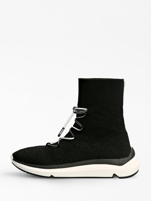 Paniers Montantes En Maille Guess Drawsila Noires