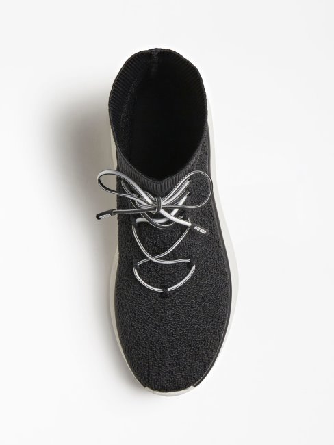 Paniers Montantes En Maille Guess Drawsila Noires