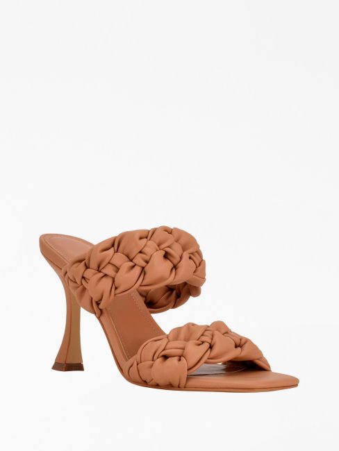 Mules à Talons Tressées Harlie Marron Guess