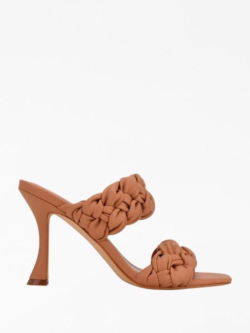 Mules à Talons Tressées Harlie Marron Guess