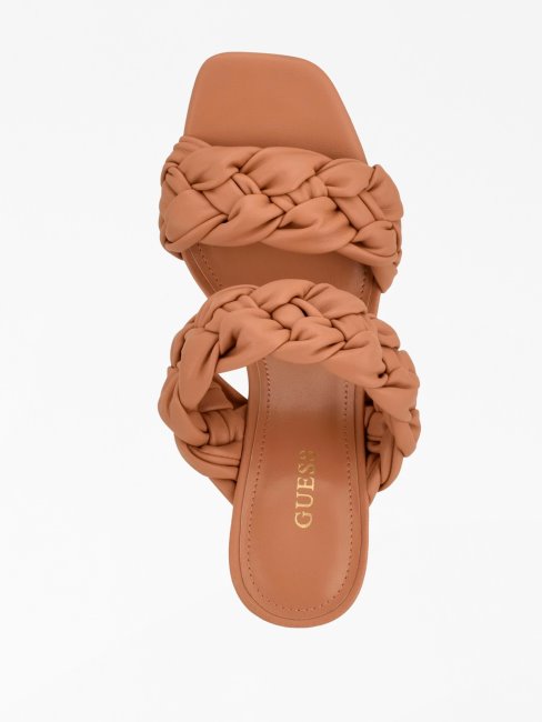 Mules à Talons Tressées Harlie Marron Guess