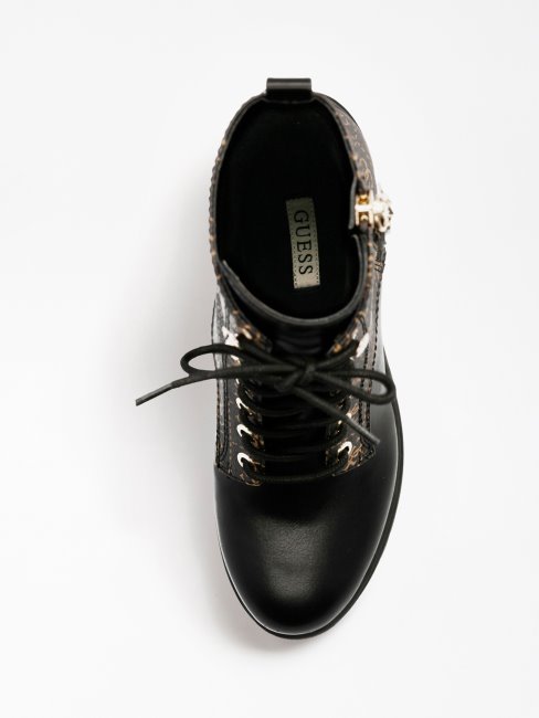 Botte De Combat Cabra 4g Logo Guess Marron