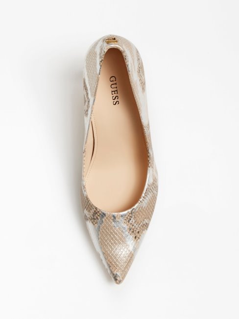 Escarpins Guess Piera Crème à Imprimé Animal