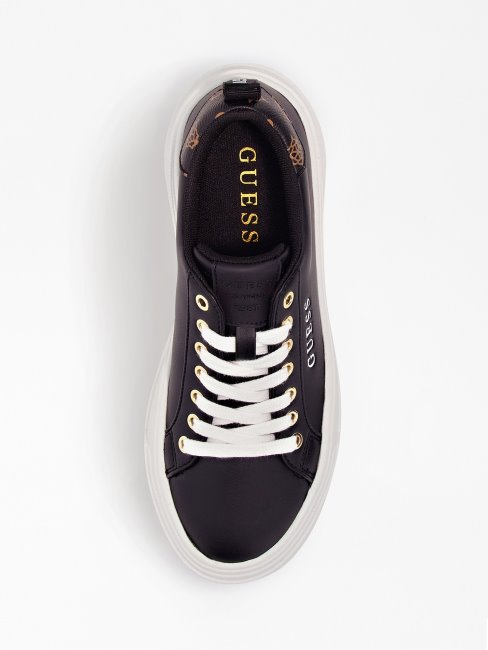 Guess Baskets Eladie Marron Avec Semelle En Caoutchouc