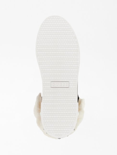 Guess Baskets Eladie Marron Avec Semelle En Caoutchouc