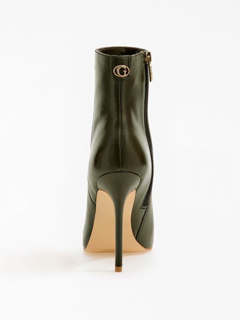 Guess Bottines Reddi En Cuir Véritable Vert