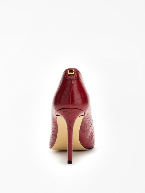 Escarpins Piera Rouge Imprimé Python Guess