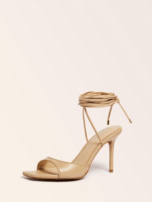 Sandale Marciano En Cuir Véritable Guess Marron