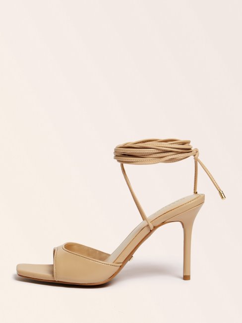 Sandale Marciano En Cuir Véritable Guess Marron