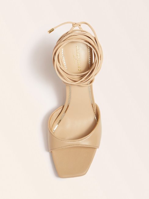 Sandale Marciano En Cuir Véritable Guess Marron