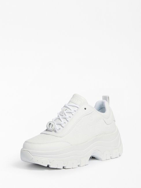 Chaussure De Running Blanche Guess Bria 4g Peony Logo