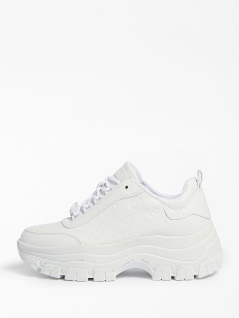 Chaussure De Running Blanche Guess Bria 4g Peony Logo