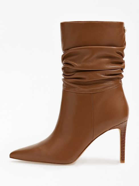 Bottines Dabbi En Cuir Véritable Guess Marron