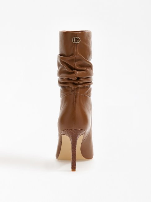 Bottines Dabbi En Cuir Véritable Guess Marron