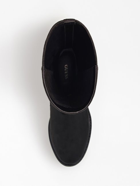 Guess Bottes Faeya En Daim Noir