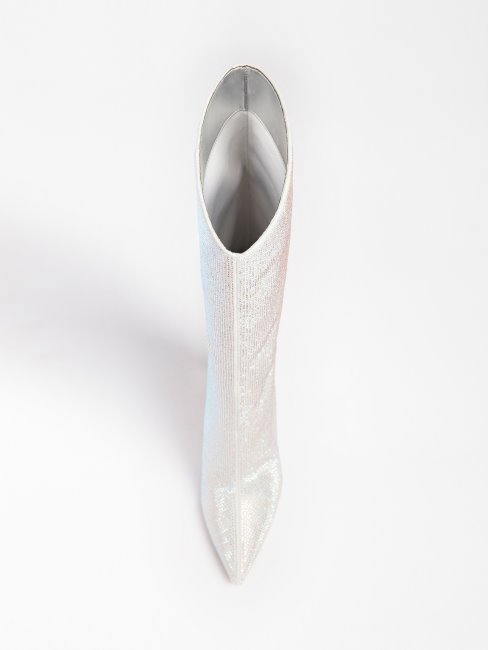 Guess Bottes Dayton Détail Strass Argent