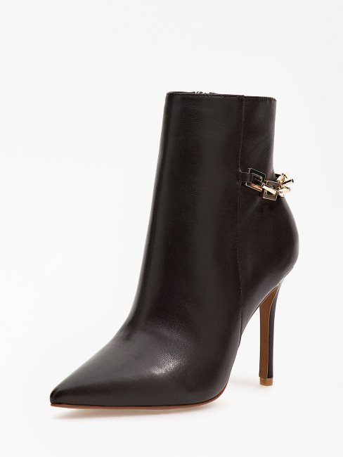 Bottines Marciano En Cuir Véritable Noir Guess