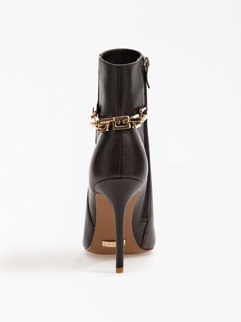 Bottines Marciano En Cuir Véritable Noir Guess