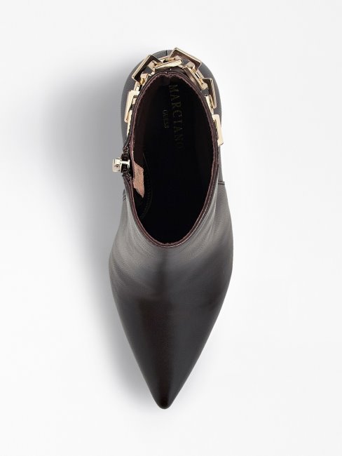 Bottines Marciano En Cuir Véritable Noir Guess