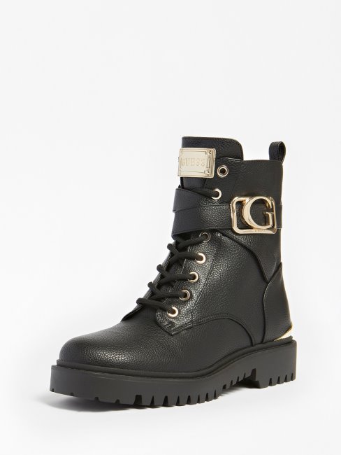 Orana Side Logo Combat Boot Noir Guess